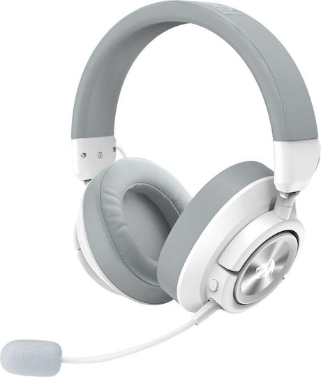 Redragon Spectra Pro Ασύρματο Over Ear Gaming Headset με σύνδεση Bluetooth / USB Λευκό