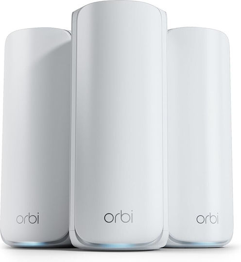 NetGear Orbi 770 WiFi Mesh Network Access Point Wi‑Fi 7 Tri Band (2.4 & 5 & 6GHz) σε Τριπλό Kit