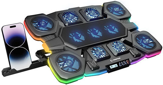 Rampage S50 Glacier Cooling Pad για Laptop έως 17" με 11 Ανεμιστήρες και Φωτισμό
