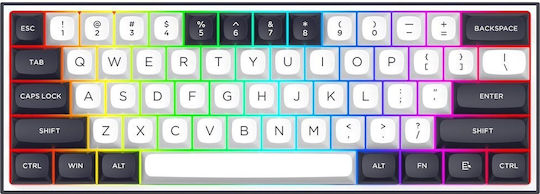 Redragon ALCOR K717 PRO Ασύρματο Gaming Πληκτρολόγιο 60% με RGB φωτισμό (Αγγλικό US)