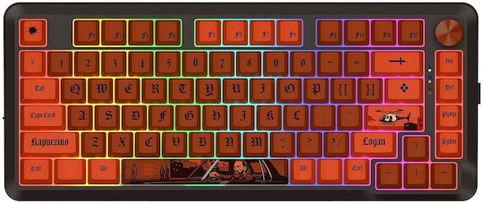 Redragon K4PUC21N0 PRO Ασύρματο Gaming Μηχανικό Πληκτρολόγιο 75% με RGB φωτισμό (Αγγλικό US)