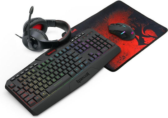 Redragon Σετ Gaming Μηχανικό Πληκτρολόγιο με RGB φωτισμό & Ποντίκι (Αγγλικό US)