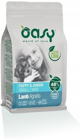 Oasy 0.8kg Ξηρά Τροφή για Κουτάβια Μικρόσωμων Φυλών με Αρνί