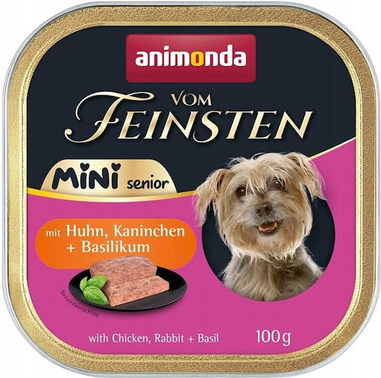 Animonda Vom Feinsten Υγρή Τροφή για Ηλικιωμένους Σκύλους με Κοτόπουλο και Κουνέλι 100gr