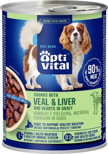 Triton Υγρή Τροφή Σκύλων σε Κονσέρβα με Πουλερικά, Συκώτι και Μοσχάρι 415gr