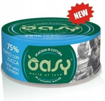Oasy Love Υγρή Τροφή για Γάτες με Τόνο και Κολοκύθα 70gr