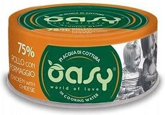 Oasy Love Υγρή Τροφή για Γάτες με Κοτόπουλο και Τυρί 70gr
