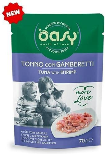 Oasy Love Υγρή Τροφή για Γάτες σε Φακελάκι με Τόνο 70gr