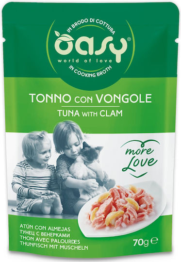 Oasy Love Υγρή Τροφή για Γάτες σε Φακελάκι με Τόνο 70gr