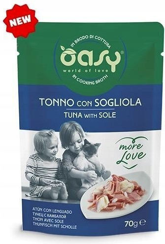 Oasy Love Υγρή Τροφή για Γάτες σε Φακελάκι με Τόνο 70gr