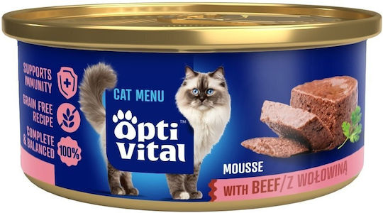 Whiskas Υγρή Τροφή για Ενήλικες Γάτες σε Κονσέρβα με Βοδινό και Μοσχάρι 85gr