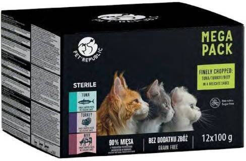 Pet Republic Υγρή Τροφή για Γάτες σε Φακελάκι με Μοσχάρι 12x100gr