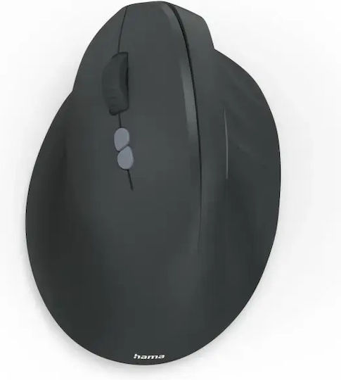 HAMA EWM-500 Ασύρματο Εργονομικό Ποντίκι για Αριστερόχειρες Μαύρο