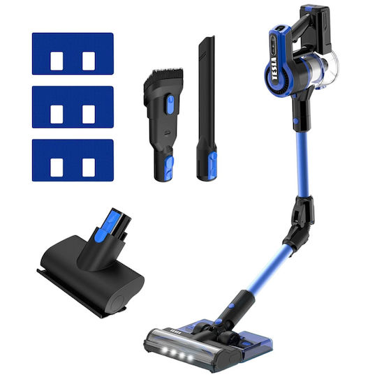 Tesla 2066863 Επαναφορτιζόμενη Σκούπα 2 σε 1 Stick & Χειρός 29.6V Τιρκουάζ