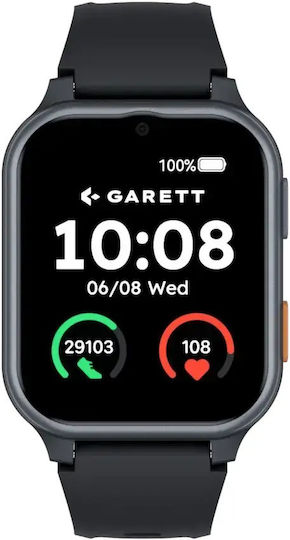 Garett Vita Smartwatch με SIM και Παλμογράφο (Μαύρο)