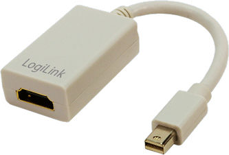 LogiLink CV0036A Μετατροπέας mini DisplayPort male σε HDMI female Λευκό 1τμχ