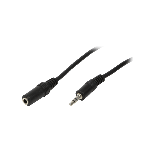 LogiLink Καλώδιο 3.5mm male - 3.5mm female Μαύρο 5m (CA1055)