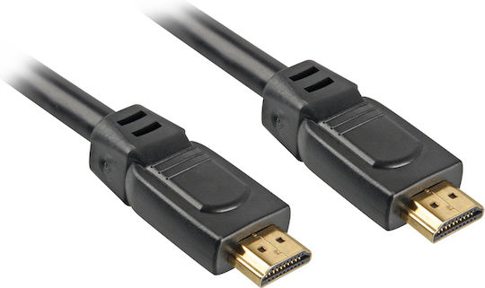 Sharkoon HDMI 1.4 Cable HDMI male - HDMI male 5m Μαύρο 4044951009022 4044951008995