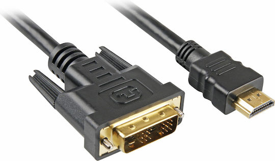 Sharkoon Cable DVI-D male - HDMI male 3m