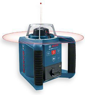 Bosch GRL 300 HV Αυτορυθμιζόμενο Περιστροφικό Αλφάδι Laser Κόκκινης Δέσμης 9V με Εύρος Εργασίας 60m