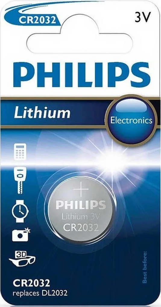 20160713102717_philips_electronics_lithium_cr2032_1tmch Philips Μπαταρία Λιθίου Ρολογιών CR2032 3V 1τμχ - Image 1