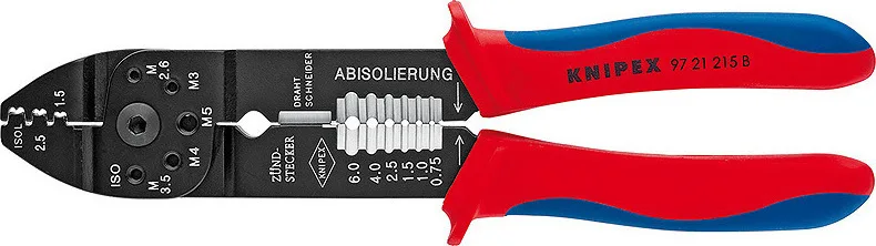 20170522153947_knipex_presa_akrodekton_9721215b Knipex Πρέσα Ακροδεκτών Διατομής 0.5-2.5mm² με Απογυμνωτή (Μήκος 230mm) 97 21 215 B - Image 1