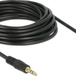 DeLock Καλώδιο 3.5mm male - 3.5mm male Μαύρο 5m (83760)
