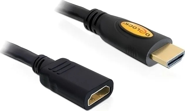 20170706120858_delock_hdmi_1_4_cable_hdmi_male_hdmi_female_3m_83081 DeLock 83081 HDMI 1.4 Cable HDMI male - HDMI female 3m Μαύρο 83081 - Image 1