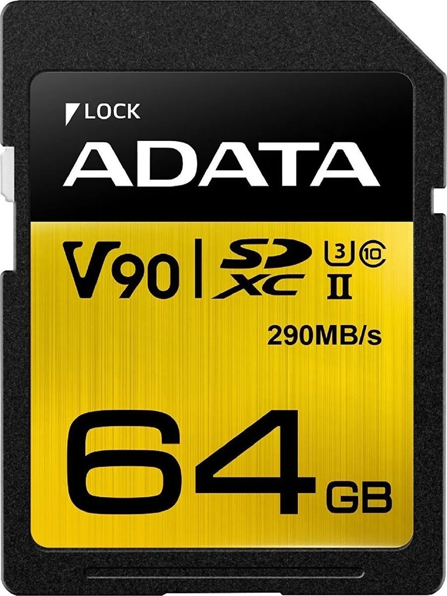 20171006113855_adata_premier_one_sdxc_64gb_v90 Adata Premier One SDXC 64GB U3 V90 UHS-II 290MB/s - Image 1