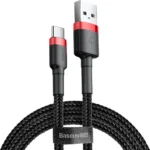 Baseus Cafule Braided USB 2.0 Cable USB-C male - USB-A Μαύρο 0.5m (CATKLF-A91)
