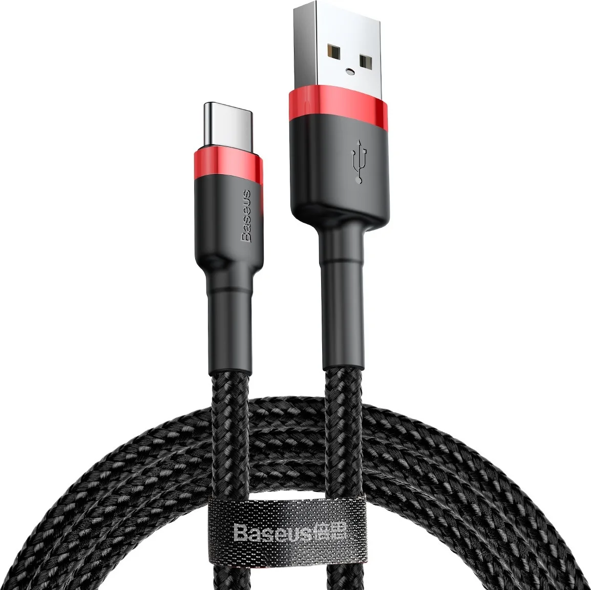 Baseus Cafule Braided USB 2.0 Cable USB-C male - USB-A Μαύρο 0.5m (CATKLF-A91) - Image 1