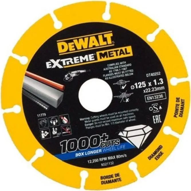 20190603153948_dewalt_diskos_kopis_inox_diamante_extreme_125mm_dt40252_1tmch Dewalt Δίσκος Κοπής Μετάλλου με 10 Δόντια 125mm DT40252 - Image 1