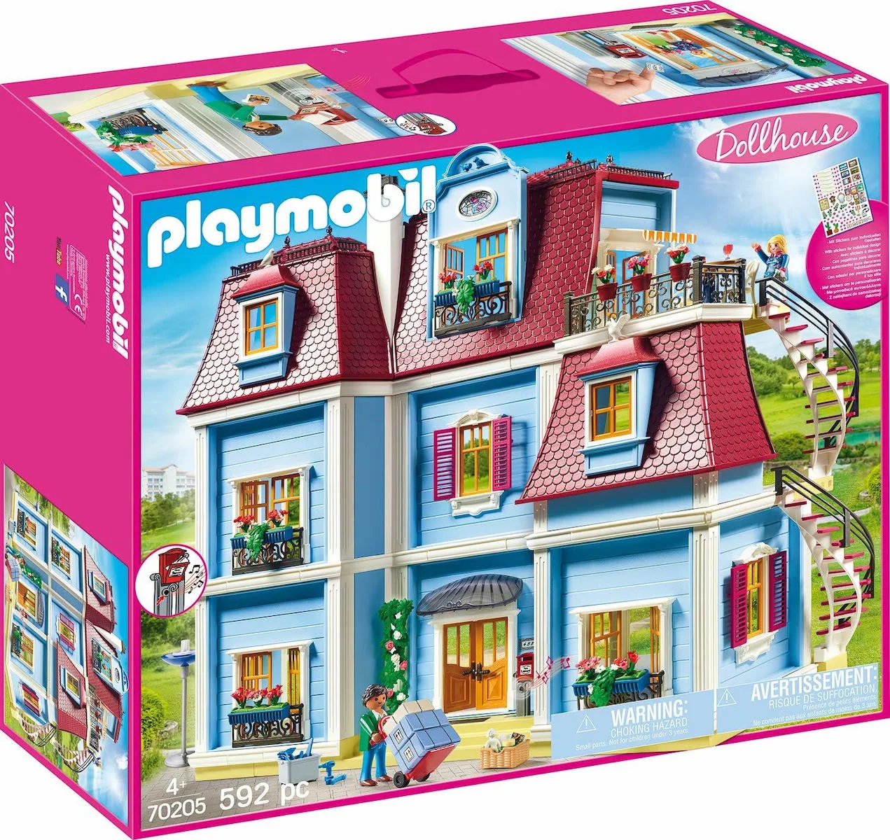 20190703164746_playmobil_dollhouse_large_dollhouse Playmobil Dollhouse Τριώροφο Κουκλόσπιτο για 4 ετών 70205 - Image 1