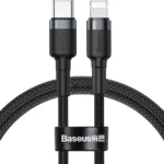 Baseus Cafule Lightning Braided USB-C to Lightning Cable 18W Μαύρο 1m (CATLKLF-G1)