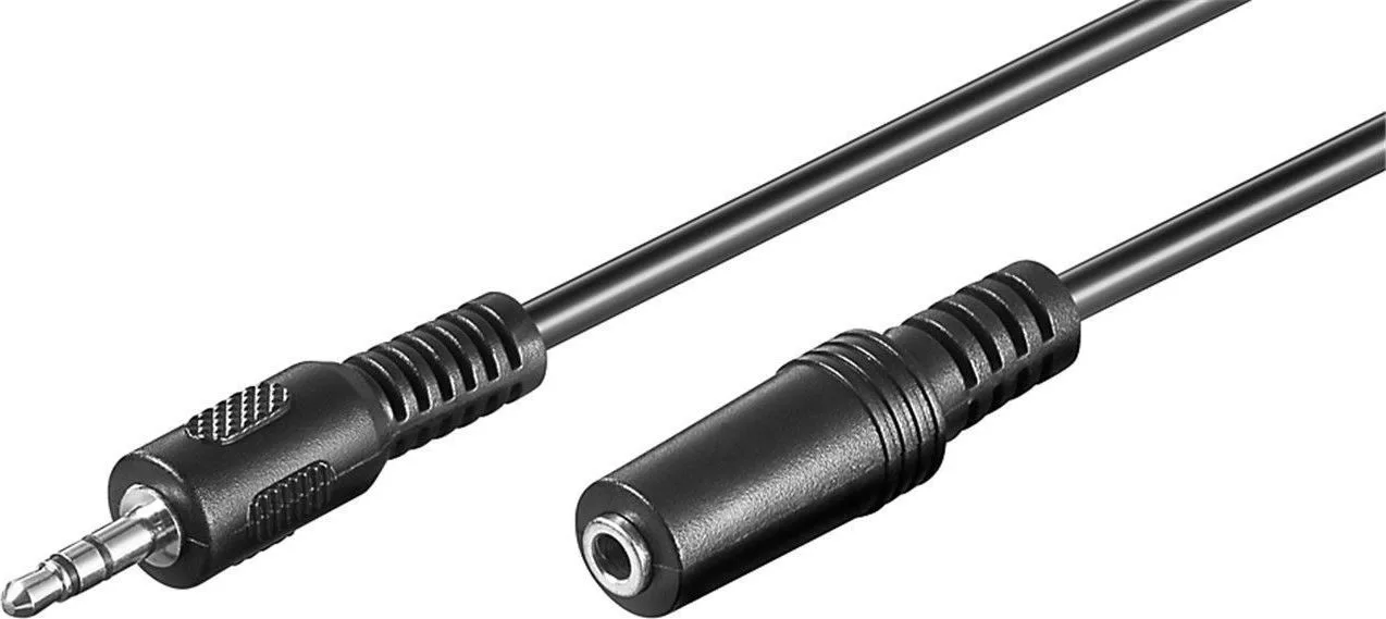 20191205123832_goobay_cable_3_5mm_male_3_5mm_female_2m_50431 Goobay Καλώδιο 3.5mm male - 3.5mm female Μαύρο 2m (50431) - Image 1