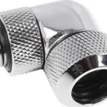 Alphacool Icicle 13mm HardTube Screw Cap 90 Degree Rotatable G1 / 4 Chrome