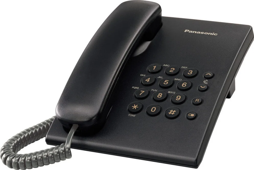20200218120024_panasonic_kx_ts500 Panasonic KX-TS500 Ενσύρματο Τηλέφωνο Γραφείου Μαύρο - Image 1