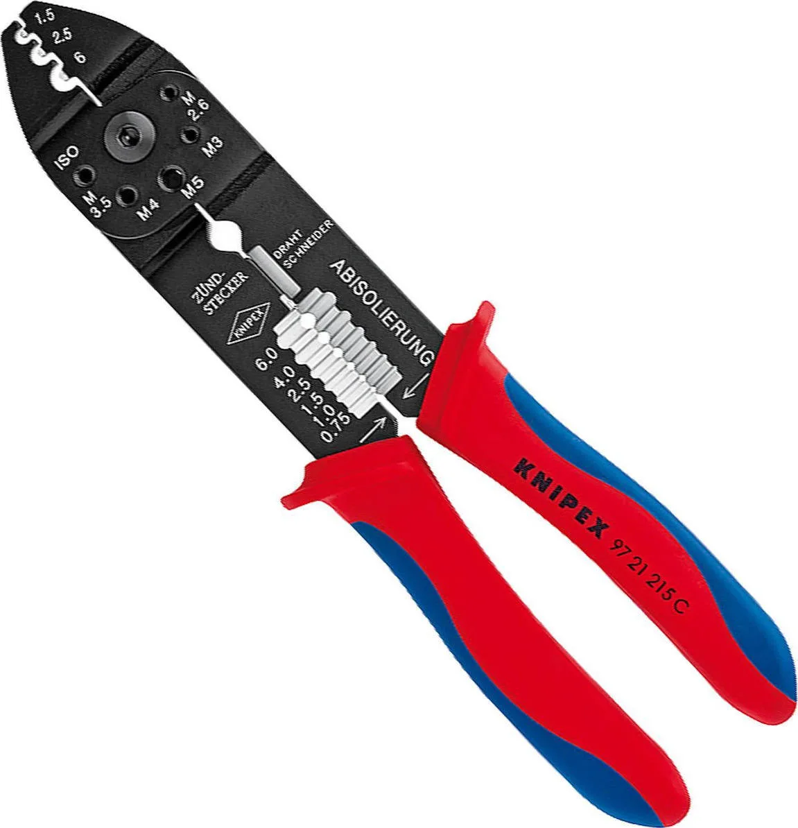 20200316140827_knipex_presa_akrodekton_230mm_9721215c Knipex Πρέσα Ακροδεκτών Διατομής 0.5-6mm² με Απογυμνωτή (Μήκος 230mm) 97 21 215 C - Image 1