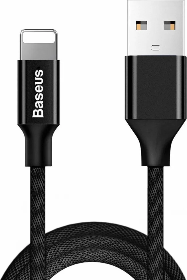 20200414171006_baseus_yiven_braided_usb_to_lightning_cable_mayro_1_8m_yiven Baseus Yiven Braided USB to Lightning Cable Μαύρο 1.8m (Yiven) - Image 1