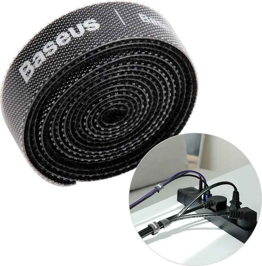 Baseus Velcro Δεματικό Καλωδίων Μαύρο 1τμχ ACMGT-E01 - Image 1