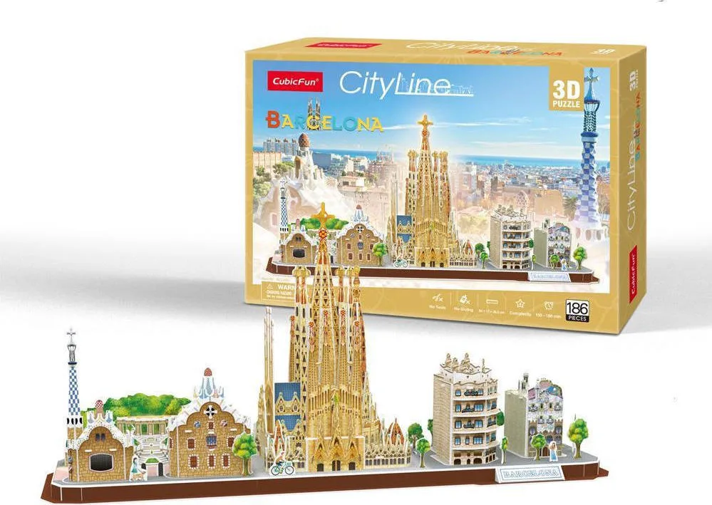 20200529110013_barcelona_city_line_186pcs_20256_cubic_fun Puzzle Barcelona City Line 3D 186 Κομμάτια MC256h - Image 1