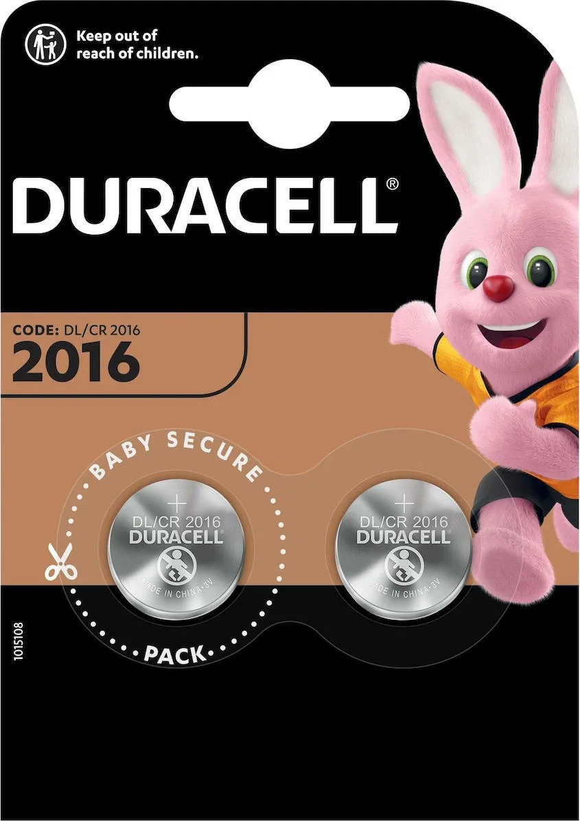 20200729112507_duracell_cr2016_2tmch Duracell Μπαταρίες Λιθίου Ρολογιών CR2016 3V 2τμχ - Image 1
