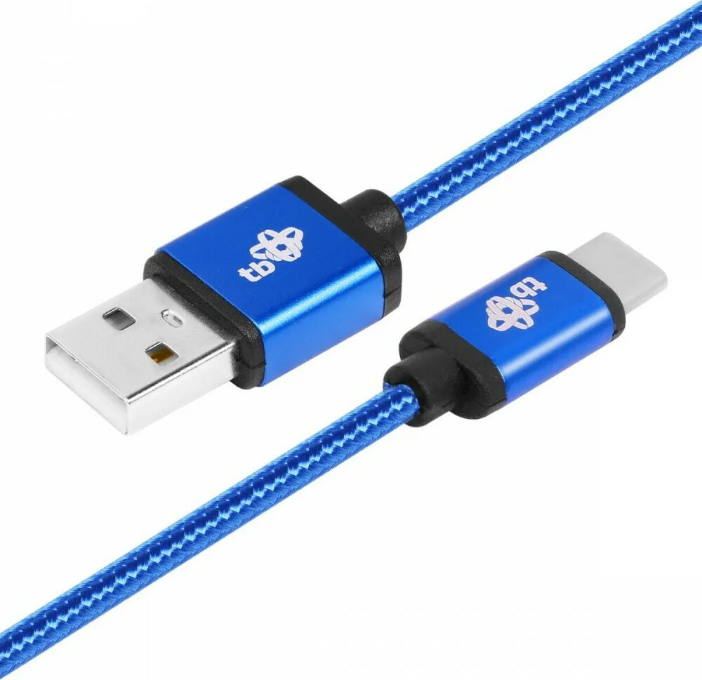 20200907125157_tb_energy_braided_usb_2_0_cable_usb_c_male_usb_a_male_mple_1_5m_aktbxkucsba150n Tb Energy Braided USB 2.0 Cable USB-C male - USB-A male Μπλε 1.5m (AKTBXKUCSBA150N) - Image 1