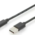 Digitus Regular USB 2.0 Cable USB-C male - USB-A male Μαύρο 3m (AK-300148-030-S)
