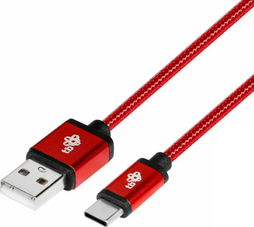 Tb Energy Braided USB 2.0 Cable USB-C male - USB-A Κόκκινο 1.5m (AKTBXKUCSBA150M) - Image 1