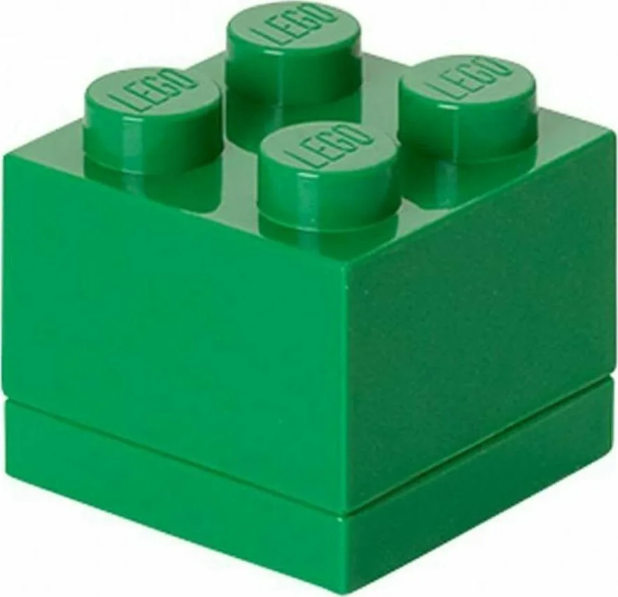 20200907155949_room_copenhagen_mini_box_4_40111734 Room Copenhagen Lego Mini Box 4 Πλαστικό Παιδικό Δοχείο Φαγητού Πράσινο 4.6 x 4.6 x 4.3εκ. 40111734 - Image 1