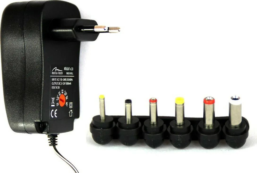 20200915123706_media_tech_universal_power_adaptor_mt6267_v2 Media-Tech Universal Τροφοδοτικό 12V 2A με σετ βυσμάτων - Image 1