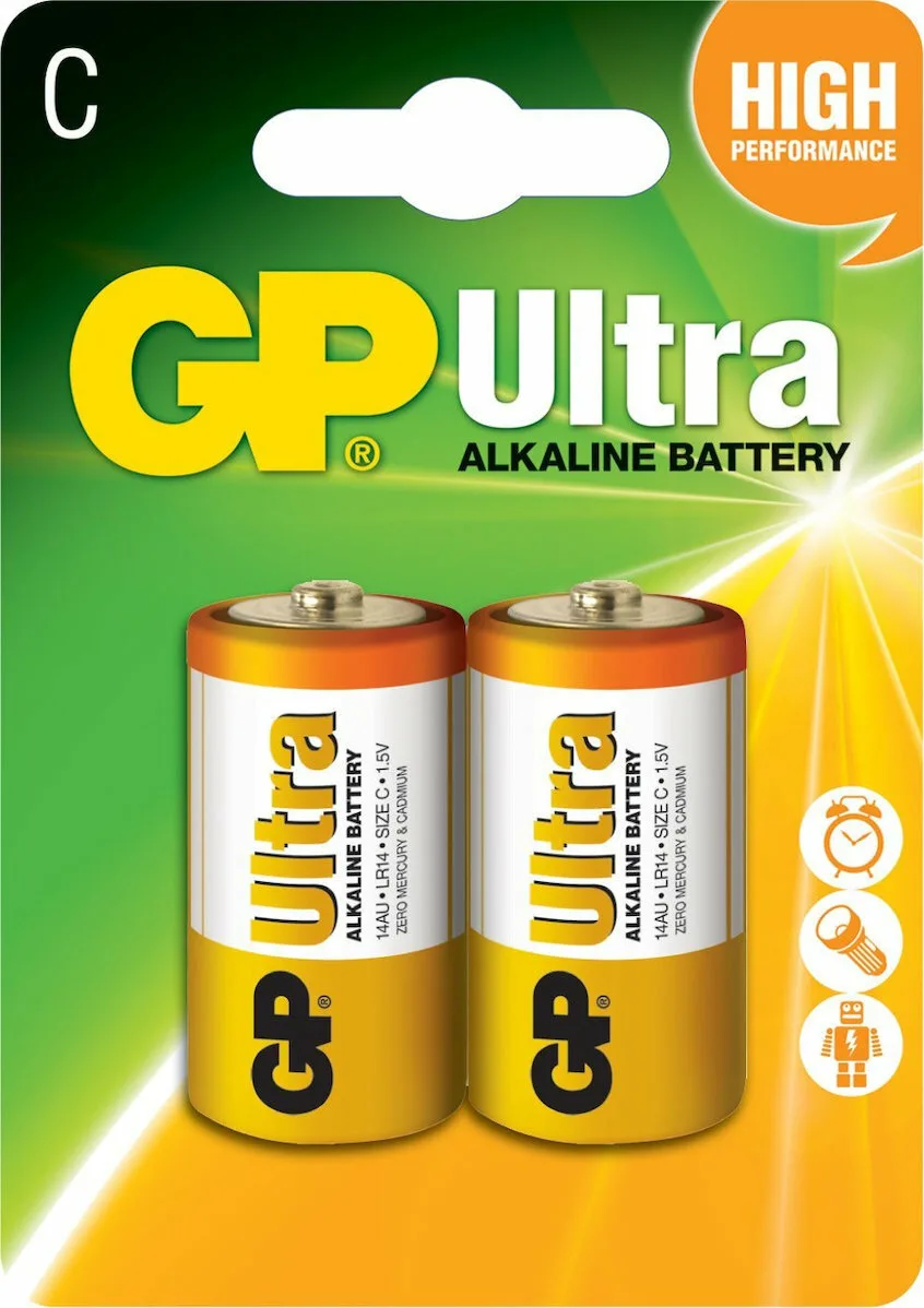 20200916172826_gp_batteries_ultra_c_2tmch GP Batteries Ultra Αλκαλικές Μπαταρίες C 1.5V 2τμχ - Image 1