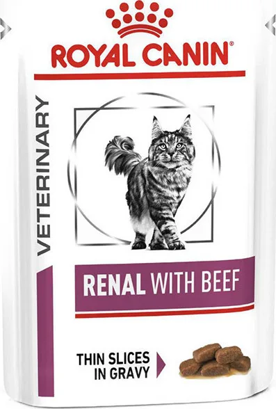 20201126134932_royal_canin_renal_vodino_85gr Royal Canin Renal Υγρή Τροφή για Ενήλικες Γάτες σε Φακελάκι με Βοδινό 85gr 3612010 - Image 1