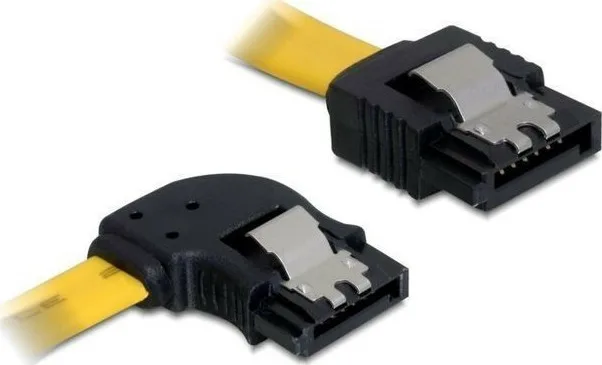 20201203163811_delock_7_pin_sata_iii_7_pin_sata_iii_angle_90_cable_0_3m_kitrino_82492 DeLock 7-Pin SATA III - 7-Pin SATA III Cable 30cm Κίτρινο (82492) - Image 1